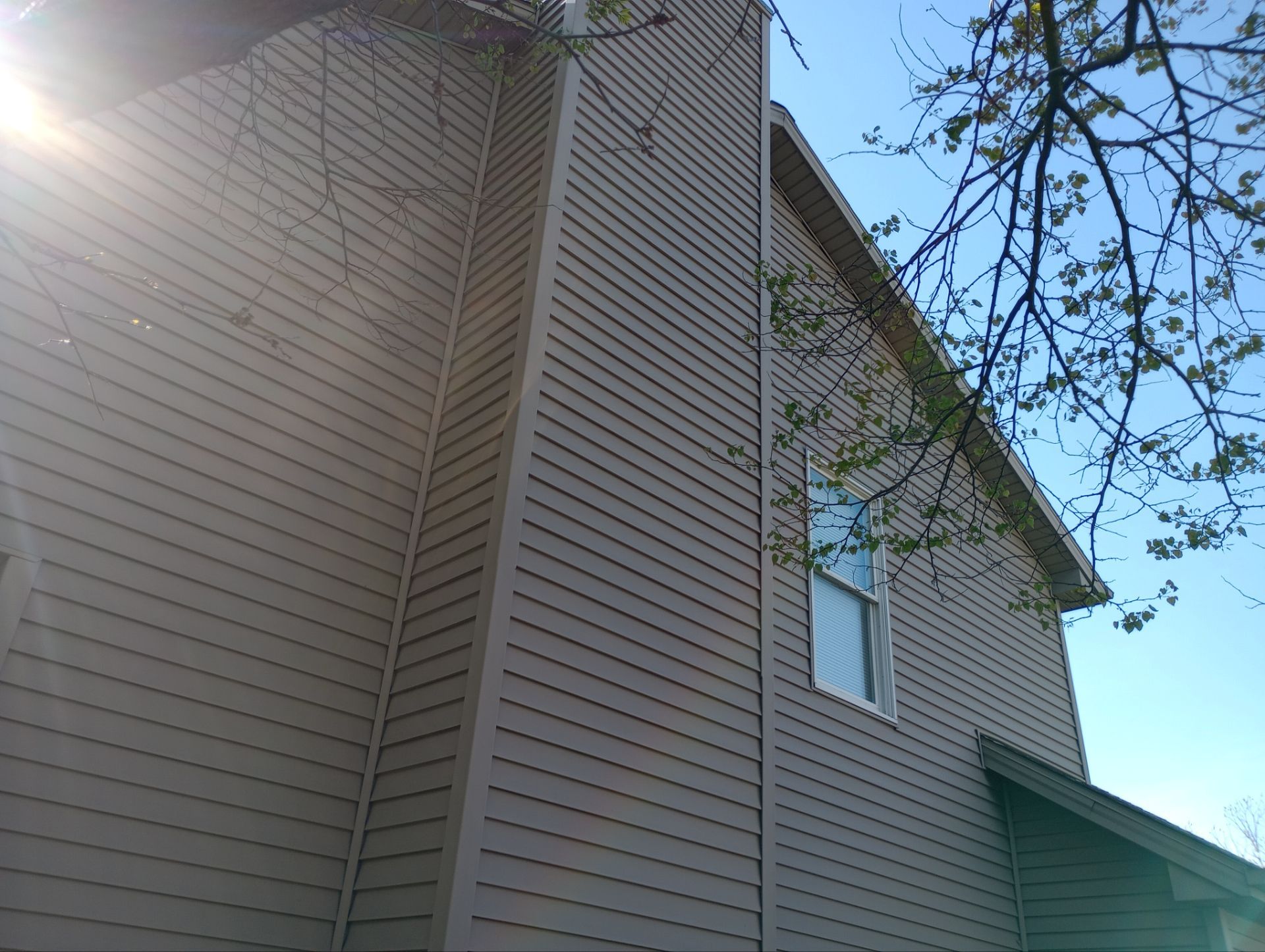 Residential exterior after cleaning service